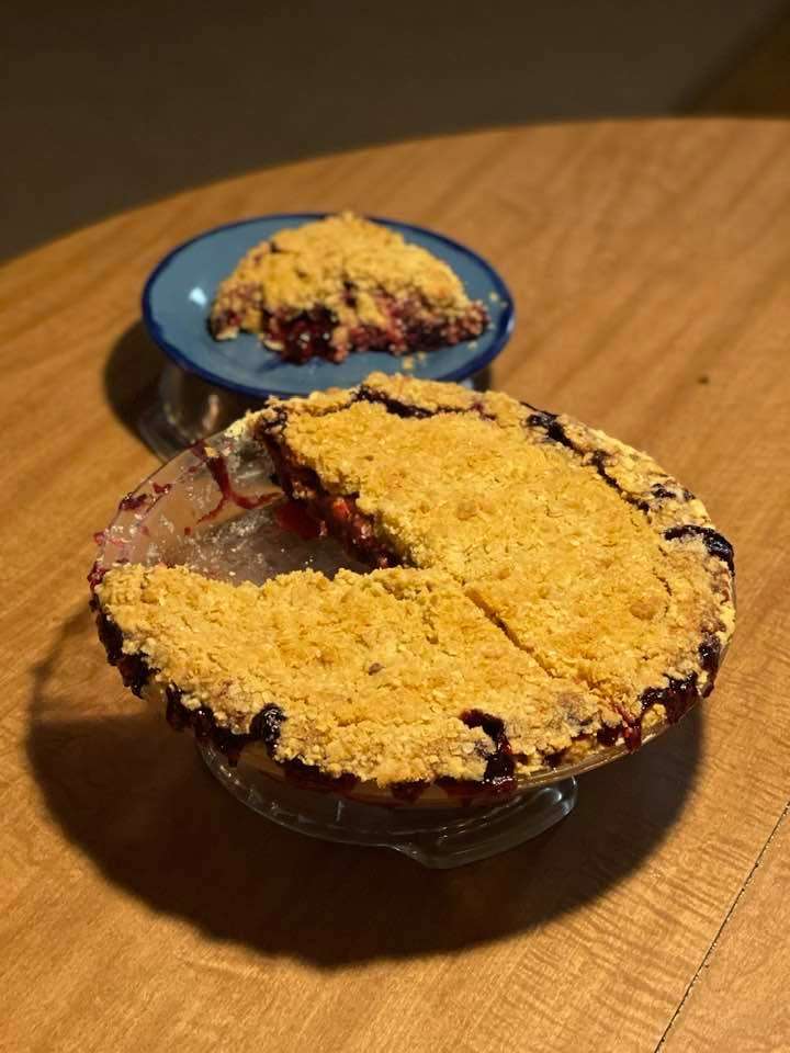 low carb blueberry cobbler