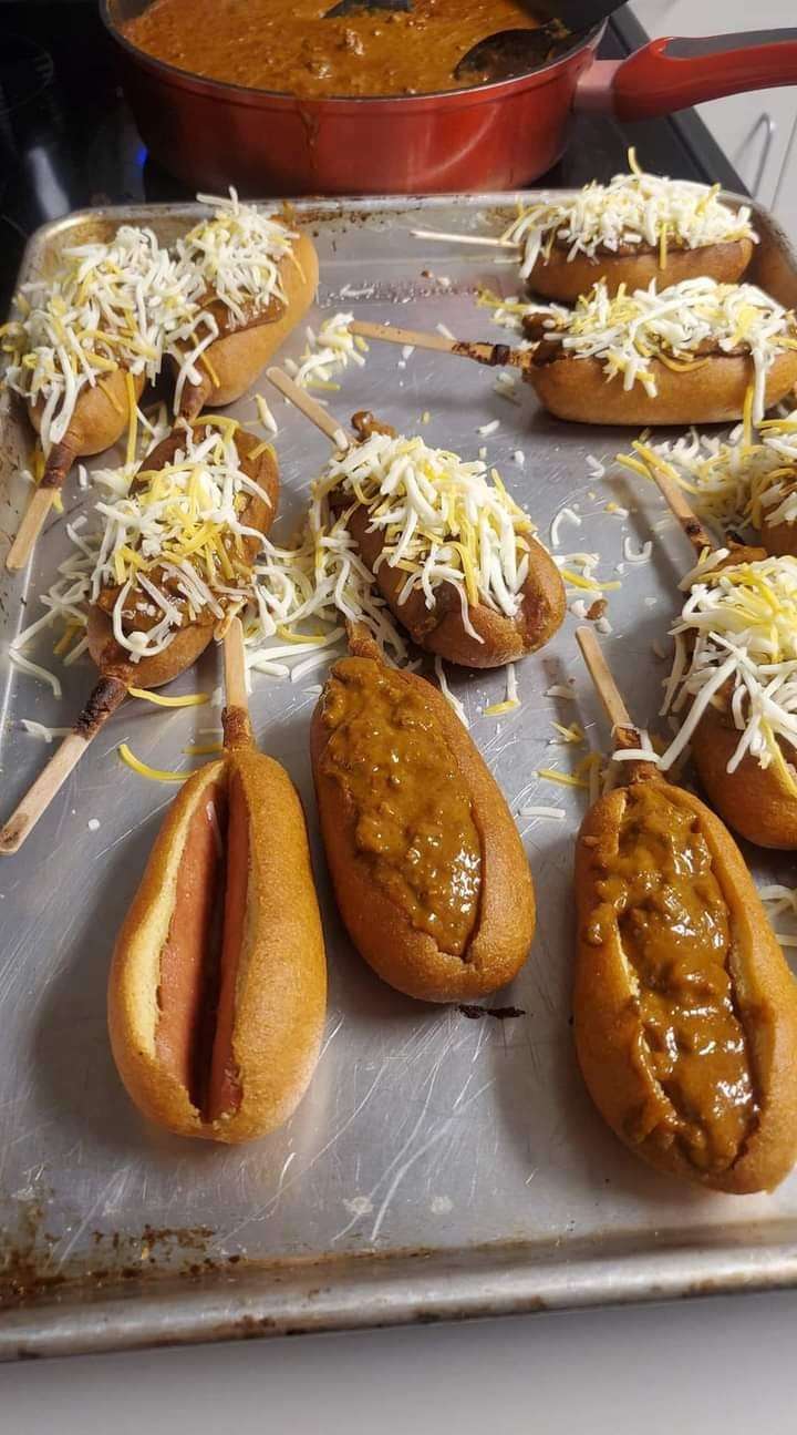 Corn dog on a stick