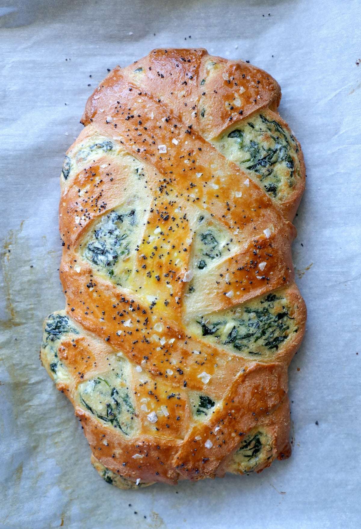 Cheesy Keto Spinach Calzone