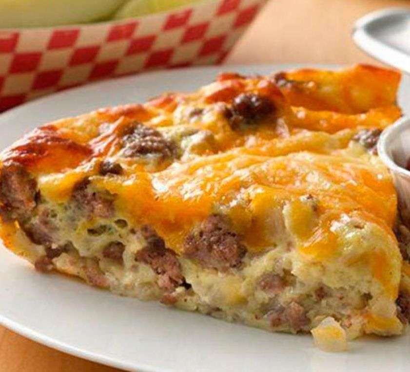 Low Carb Cheeseburger Pie Recipe, 100%% Easy Home Snack