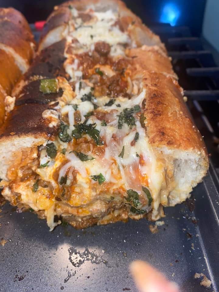 Keto Lasagna Stuffed Bread